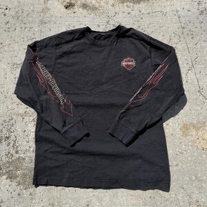 Harley-Davidson Black and Red Long Sleeve Tee